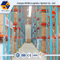 Palettenregal mit blauem Rahmen und orangefarbenem Balken mit Ce-Zertifizierung